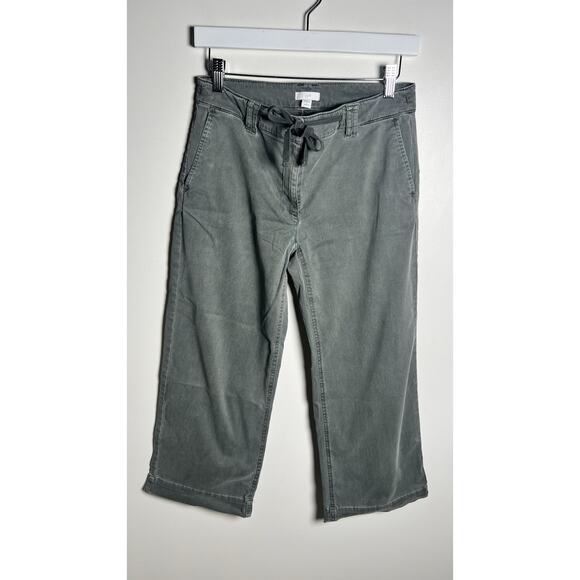 J Jill Pants Womens 4 Green Wide Leg Ankle Stretch Professional Preppy Pants - Picture 1 of 9